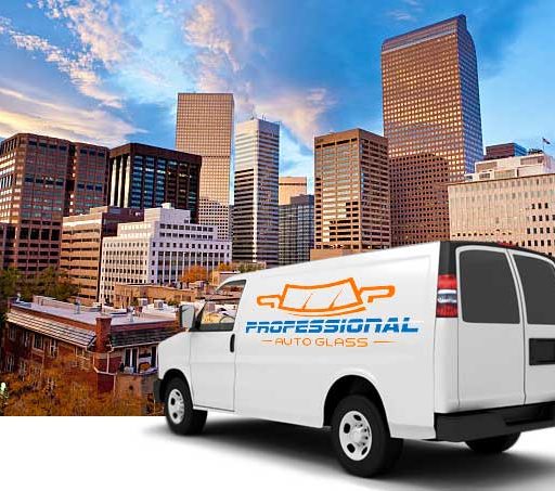 Professional Auto Glass Van - Denver Skyline